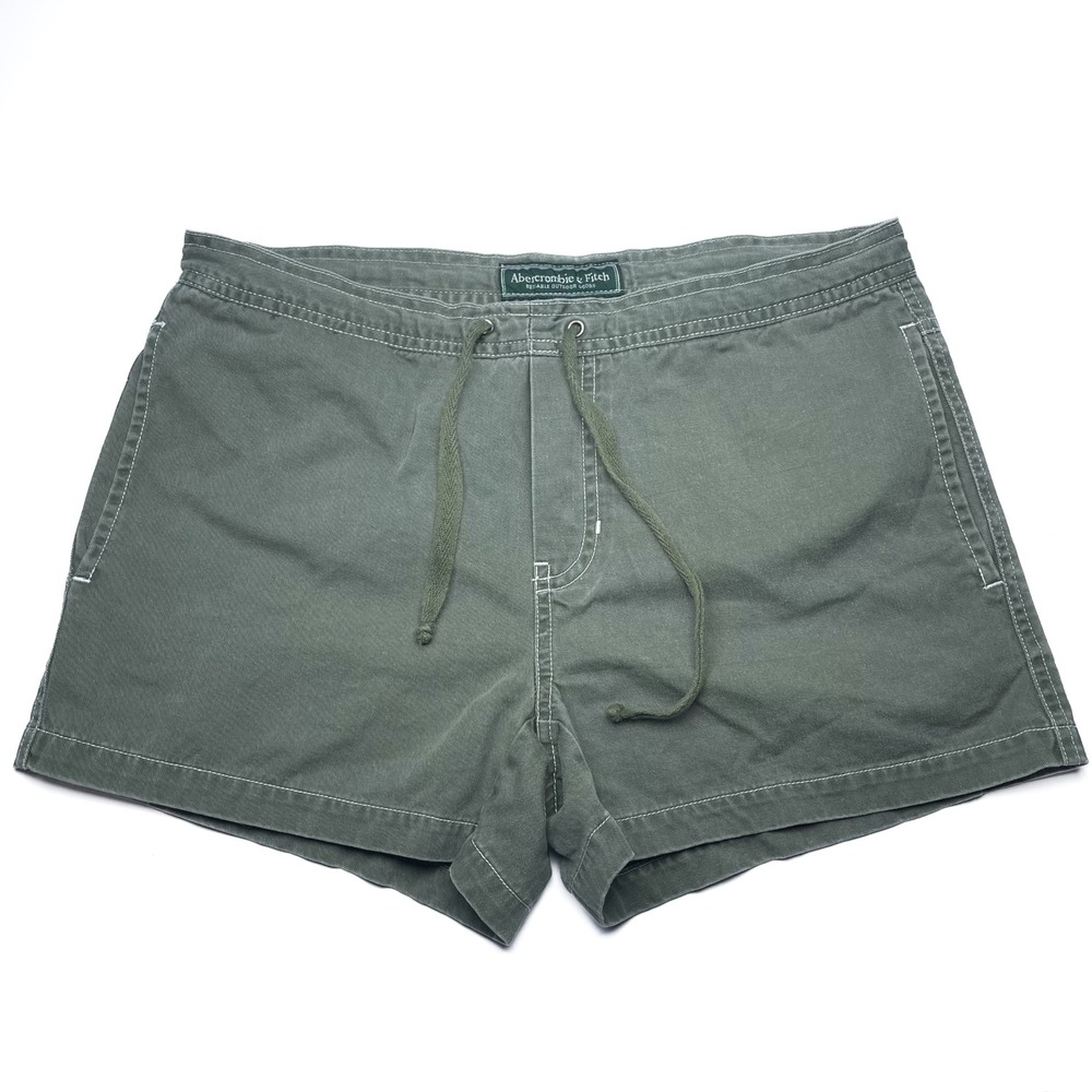 Abercrombie & Fitch VTG Women's‎ Cargo Style Shorts Army Green Sz XS Safari Y2K